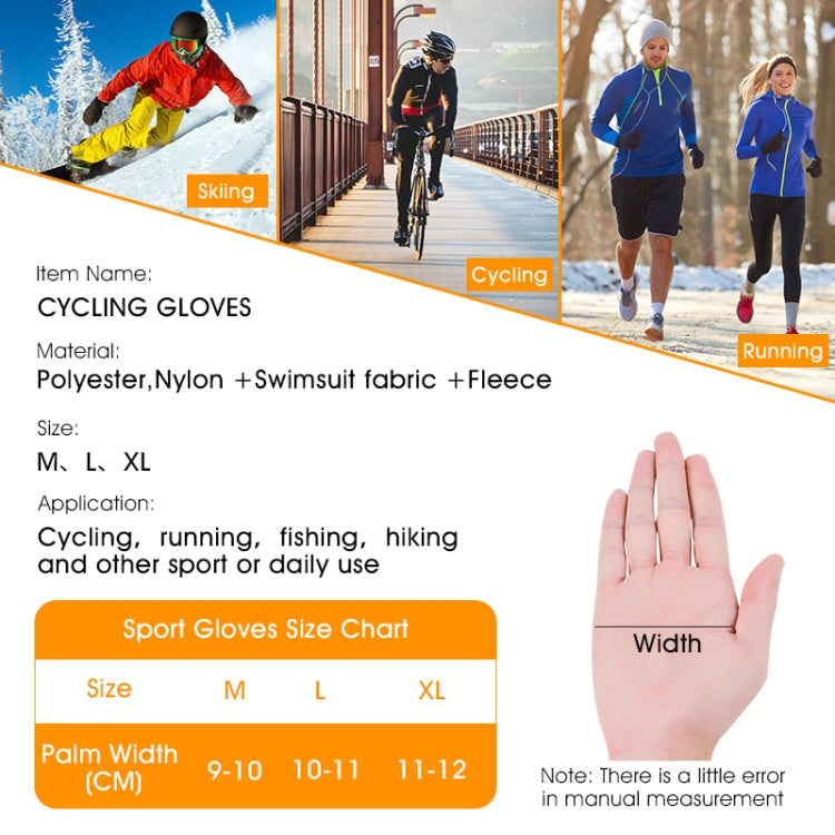 Frendorf | WEST BIKING YP0211220 Winterwarme Fleece Skihandschuhe Silikon rutschfeste Fahrhandschuhe, Größe: L(Schwarz)