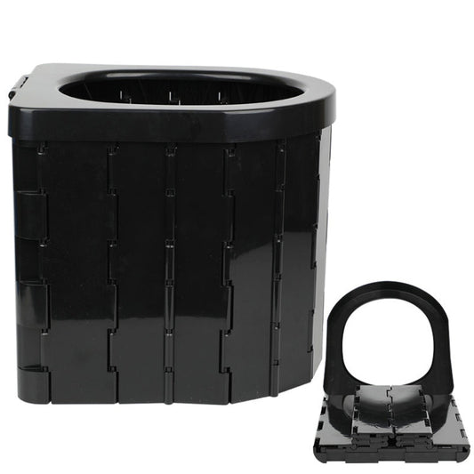 Frendorf | Auto-Toilette Integrierte Tragbare Klapptoilette Selbstfahrende Tour Outdoor Camping Toilette (Schwarz)