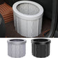 Frendorf | Falttoilette Reise Auto Toilette mit Deckel Tragbare Notfall Camping Toilette (Grau)