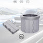 Frendorf | Falttoilette Reise Auto Toilette mit Deckel Tragbare Notfall Camping Toilette (Grau)