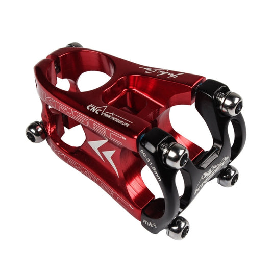 Frendorf | KRSEC CNC Ultra Light Short-Handed Mountain Bike Aluminiumlegierung 50mm Riser, Farbe: Rot Schwarz