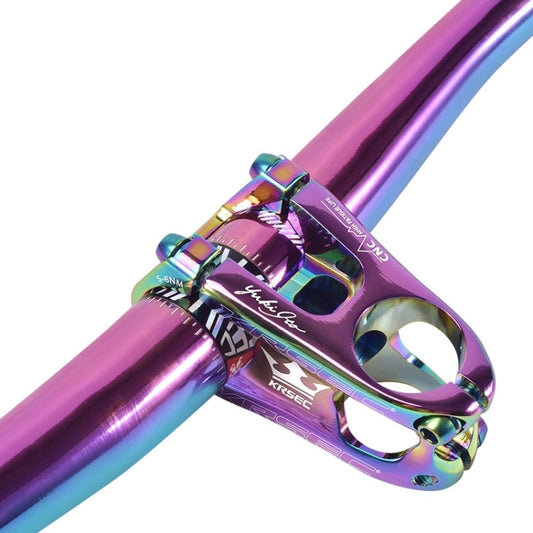 Frendorf | KRSEC CNC Ultra Light Short-Handed Mountainbike Aluminiumlegierung 50mm Riser, Farbe: Elektroplattierfarbe