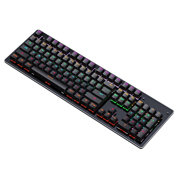 Frendorf | LEAVEN K880 104 Tasten Gaming Grüne Achse Büro Computer Verkabelte Mechanische Tastatur, Kabel Länge: 1,6m (Schwarz)