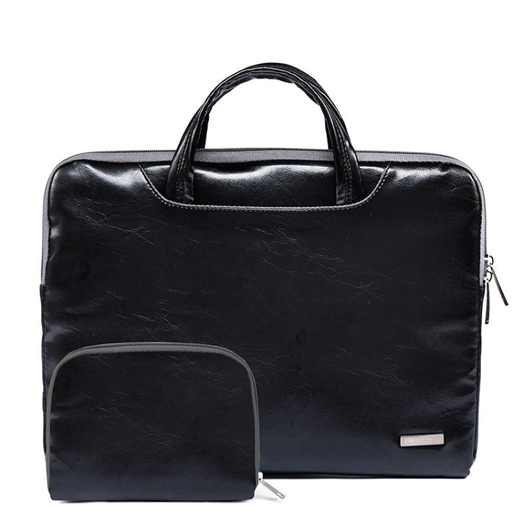 Frendorf | LiSEN LS-116 einfache Laptop-Tasche Business Laptop Liner Tasche, Größe: 15,6 Zoll (PU Schwarz)