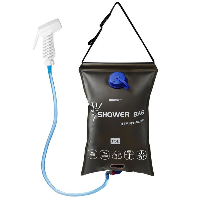 Frendorf | AFISHTOUR FW2077 15L Solar-Dusche Tasche Outdoor Sonnenbad Tasche (Schwarz)