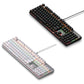 Frendorf | 104 Tasten Grüner Schaft RGB Leuchtende Tastatur Computer Spiel USB Wired Metall Mechanische Tastatur, Kabel Länge:1,5m, Stil: Gewöhnliche Version (Weiß)