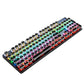 Frendorf | 104 Tasten Grüne Welle RGB Leuchtende Tastatur Computer Spiel USB Verkabelte Metall Mechanische Tastatur, Kabel Länge:1,5m, Stil: Punk Wort Durch Version (Schwarz)