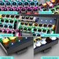 Frendorf | 104 Tasten Grüne Welle RGB Leuchtende Tastatur Computer Spiel USB Verkabelte Metall Mechanische Tastatur, Kabel Länge:1,5m, Stil: Punk Wort Durch Version (Schwarz)