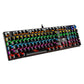 Frendorf | LEAVEN K990 Knopf Version 104 Tasten Büro Computer Spiel Mechanische grüne Achse Wired Tastatur, Kabel Länge:1,8m(weiß)