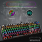 Frendorf | LEAVEN K990 Knopf Version 104 Tasten Büro Computer Spiel Mechanische grüne Achse Wired Tastatur, Kabel Länge:1,8m(weiß)