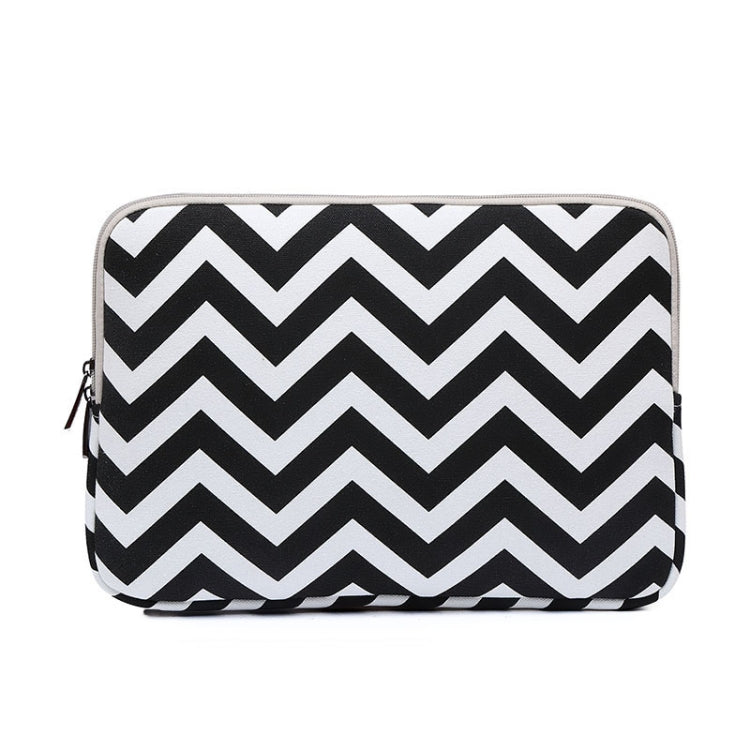 Frendorf | LiSEN LS-525 Wellenmuster Notizbuch Liner Tasche, Größe: 12 Zoll (Schwarz)