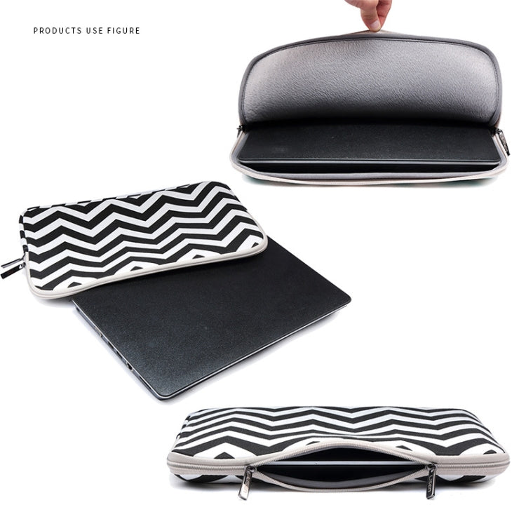 Frendorf | LiSEN LS-525 Wellenmuster Notizbuch Liner Tasche, Größe: 12 Zoll (Schwarz)