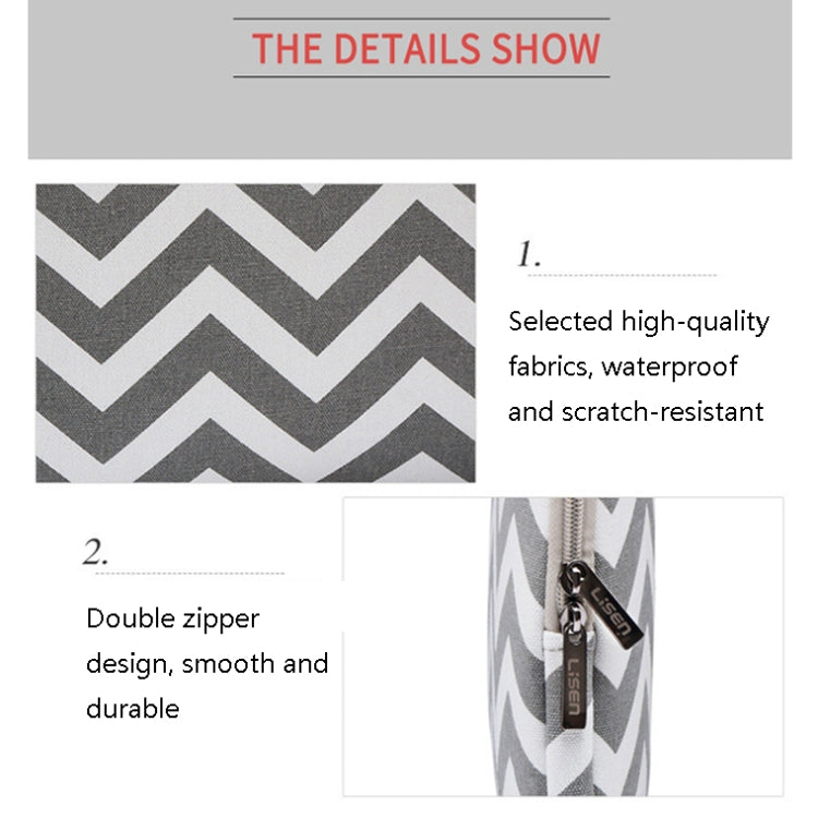 Frendorf | LiSEN LS-525 Wellenmuster Notebook Liner Tasche, Größe: 14 Zoll (Grau)