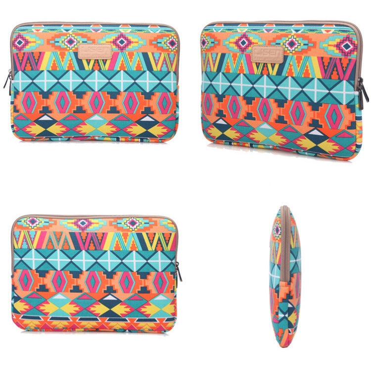 Frendorf | LiSEN LS-518 Lingge Muster Laptop Computer Liner Taschen, Größe: 12 Zoll (Rosa Rotes Muster Geometrie)