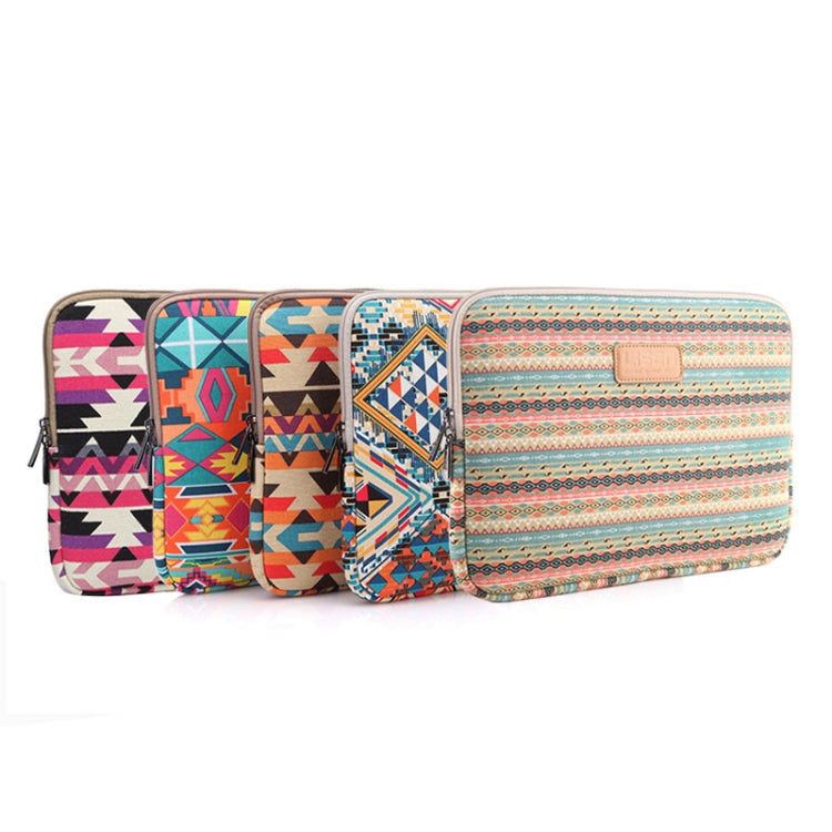 Frendorf | LiSEN LS-518 Lingge Muster Laptop Computer Liner Taschen, Größe: 14 Zoll (Rosa Rotes Muster Geometrie)