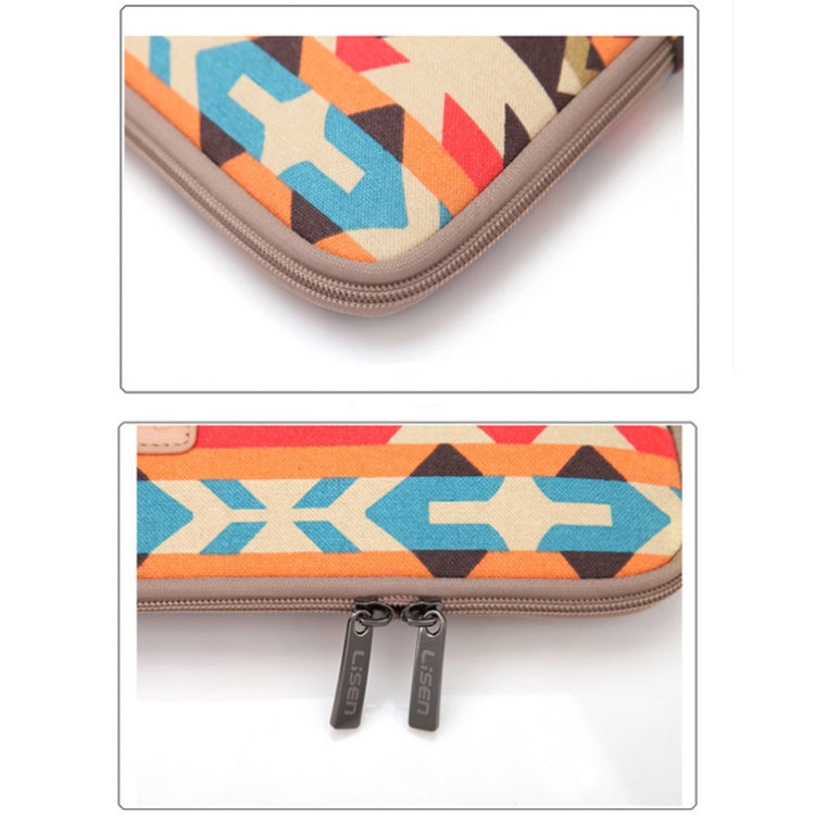 Frendorf | LiSEN LS-518 Lingge Muster Laptop Computer Liner Taschen, Größe: 14 Zoll (Rosa Rotes Muster Geometrie)