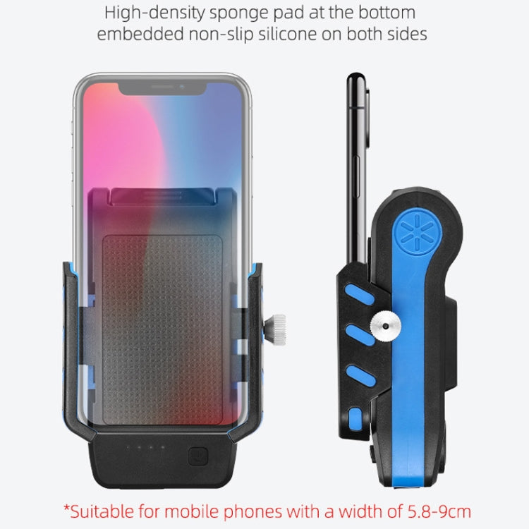 Frendorf | BG-2021 Fahrrad Vorderlicht 4 In 1 Handyhalter Hupe Licht Mountainbike Vorderlicht, Farbe: 4000 MAH Schwarz