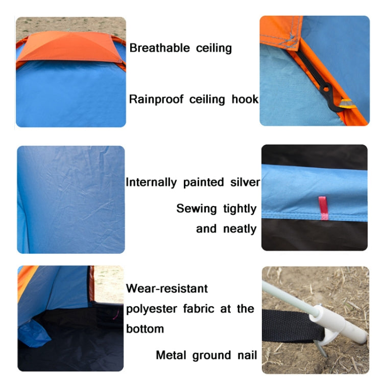 Frendorf | Outdoor Camping Strand Regenfest Sonnenfest Automatisch Schnell Aufstell Zelt Für Doppel Personen (Blau)