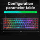 Frendorf | T8 68 Tasten Mechanische Gaming-Tastatur RGB Hintergrundbeleuchtet Verdrahtete Tastatur, Kabellänge: 1,6 m (Weiß Grüner Schaft)