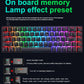 Frendorf | T8 68 Tasten Mechanische Gaming-Tastatur RGB Hintergrundbeleuchtet Verdrahtete Tastatur, Kabellänge: 1,6 m (Weiß Grüner Schaft)