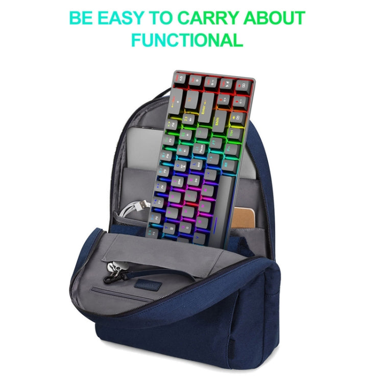 Frendorf | T8 68 Tasten Mechanische Gaming-Tastatur RGB Hintergrundbeleuchtet Verdrahtete Tastatur, Kabellänge: 1,6 m (Weiß Grüner Schaft)