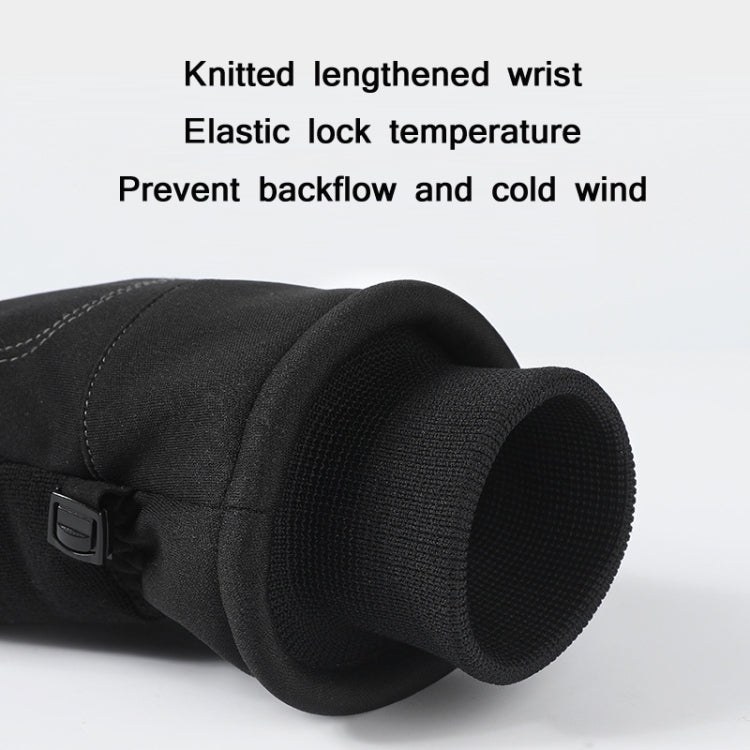 Frendorf | WEST BIKING YP0211221 Winter warme Fleece-Reithandschuhe rutschfest wasserdicht Touchscreen-Handschuhe, Größe: L (Schwarz)