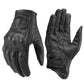 Frendorf | GHOST RACING GR-ST06 Atmungsaktive Touchscreen Motorradhandschuhe aus Leder Anti-Fall Lokomotivhandschuhe, Größe: M(Schwarz)