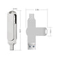 Frendorf | 256GB USB 3.0 + 8 Pin + USB-C / Typ-C 3 in 1 Telefon Computer Drehbares Metall U-Disk