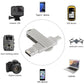 Frendorf | 256GB USB 3.0 + 8 Pin + USB-C / Typ-C 3 in 1 Telefon Computer Drehbares Metall U-Disk