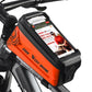 Frendorf | WEST BIKING 2.5L Fahrrad Frontträger Handy Touchscreen Hartschalen Tasche (Orange)