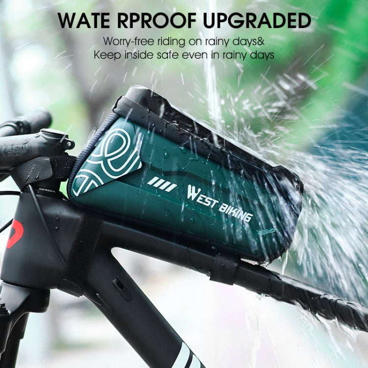 Frendorf | WEST BIKING 2.5L Fahrrad Frontträger Handy Touchscreen Hartschalen Tasche (Fluorescent Yellow)