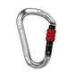 Frendorf | XINDA XD-8123N Outdoor-Kletterausrüstung Schnelles Aufhängeschnalle Karabiner Pear Hauptsperre HMS Sicherheitsverschluss (Silber)
