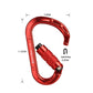 Frendorf | XINDA XD-8123N Outdoor-Kletterausrüstung Schnelles Aufhängeschnalle Karabiner Pear Hauptsperre HMS Sicherheitsverschluss (Silber)