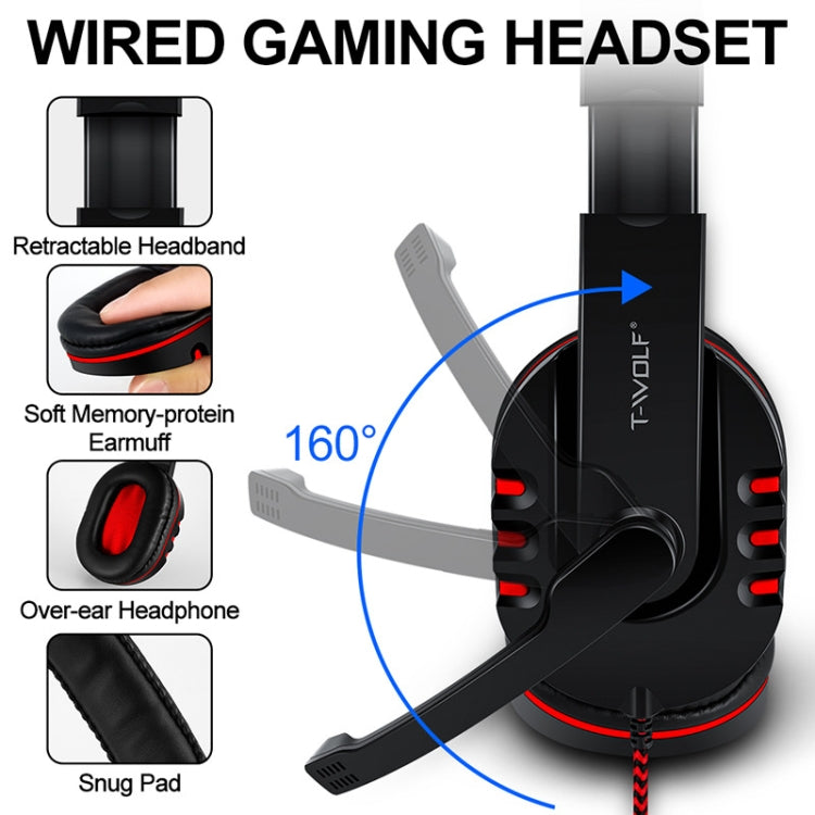 Frendorf | T-WOLF TF-800 4 in 1 Gaming Luminous Tastatur Maus Headset Set (Englische Version)