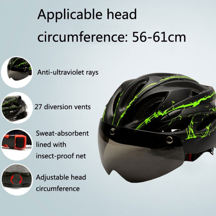 Frendorf | RZ285 Fahrrad Outdoor Reithelm mit Goggles (Weiß Schwarz)