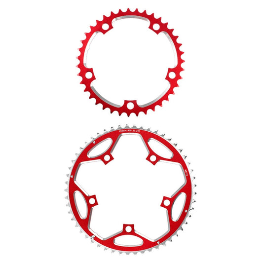 Frendorf | WEST BIKING 2-Teilig 53t-39t Rennrad Aluminiumlegierung Zahnrad(Rot)