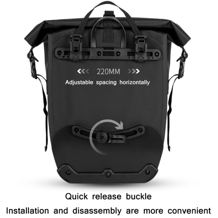 Frendorf | WEST BIKING 25L Mountainbike-Regal Wasserdicht Reflektierender Kamel Tasche( Schwarz)