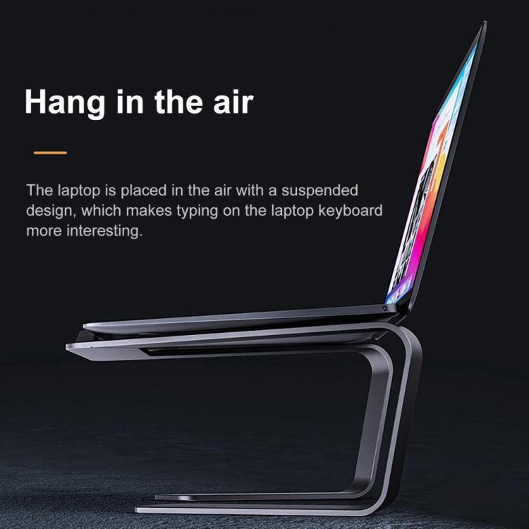 Frendorf | BONERUY P49 Aluminiumlegierung Wärmeableitende Notebook-Halterung Aufbewahrung Erhöhter Halter (Silber)