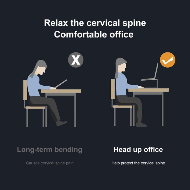 Frendorf | BONERUY P49 Aluminiumlegierung Wärmeableitende Notebook-Halterung Aufbewahrung Erhöhter Halter (Silber)
