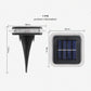 8 LED Solar Outdoor Wasserdicht Transparent Eingebautes Licht (Quadratisch-Weiße Licht)