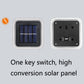 8 LED Solar Outdoor Wasserdicht Transparent Eingebautes Licht (Quadratisch-Weiße Licht)