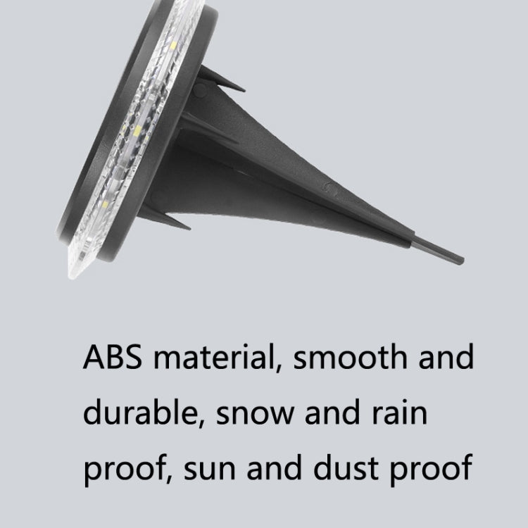 8 LED Solar Outdoor Wasserdicht Transparent Eingebautes Licht (Quadratisch-Weiße Licht)