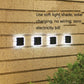 8 LED Solar Outdoor Wasserdicht Transparent Eingebautes Licht (Quadratisch-Weiße Licht)