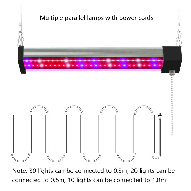 LED-Wachstumslampe Vollspektrum Pflanzenlicht-Röhre, Stil: Kleine Doppelreihe 100 cm (EU-Stecker)