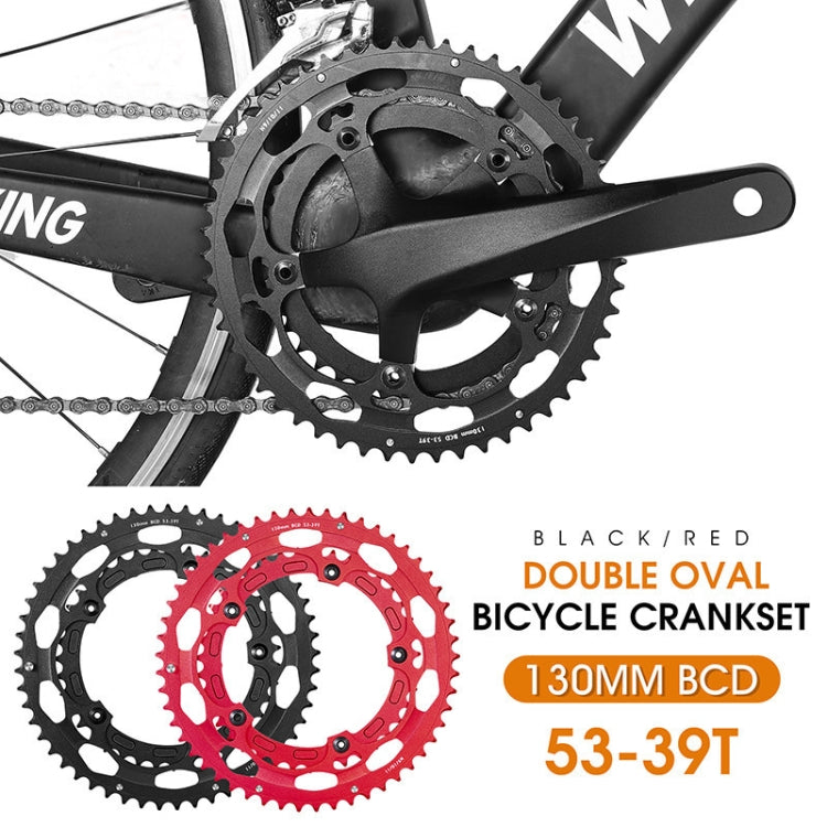 Frendorf | WEST BIKING YP0719274 53-39T Rennrad Kurbel Renn-Doppel-Scheibe (Schwarz)