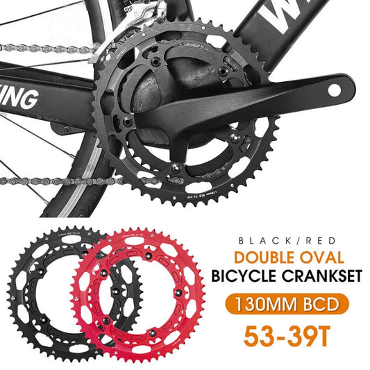 Frendorf | WEST BIKING YP0719274 53-39T Rennrad Kurbel Renn-Doppel-Scheibe (Schwarz)