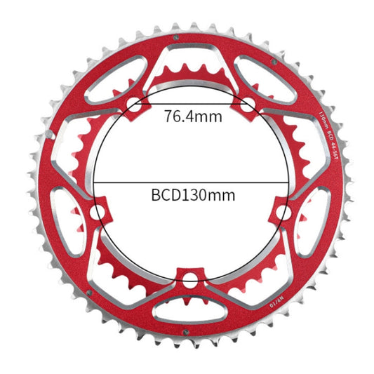 Frendorf | WEST BIKING YP0719273 Rennrad 56T-44T Doppelscheiben Aluminiumlegierung Gänge(Rot)