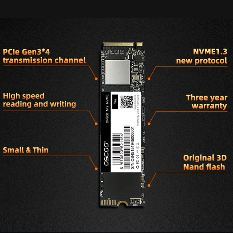 Frendorf | OSCOO ON900 PCIe NVME SSD Solid State Drive, Kapazität: 512GB