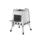 Frendorf | Outdoor Camping Klappbarer Tragbarer Grill Holzofen, Größe: Klein (Edelstahl)
