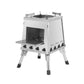 Frendorf | Outdoor Camping Klappbarer Tragbarer BBQ Holzofen, Größe: Groß (Edelstahl)